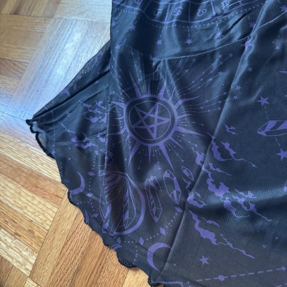 killstar black and purple pentagram celestial tank top - Picture 2 of 4